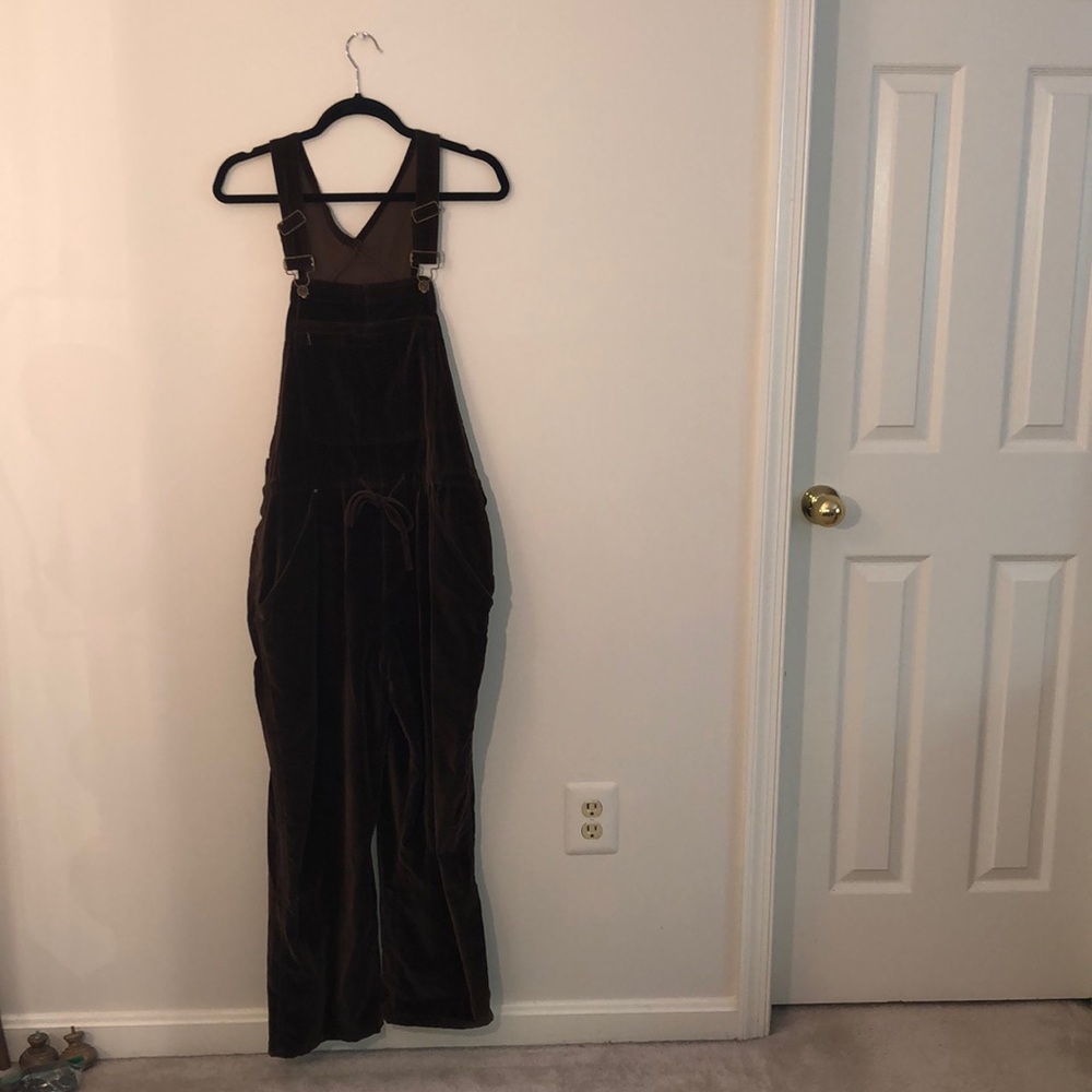 Dark brown overalls